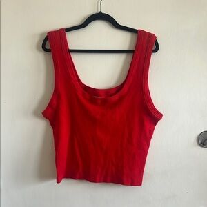Big Bud Press Red Crop Tank Top